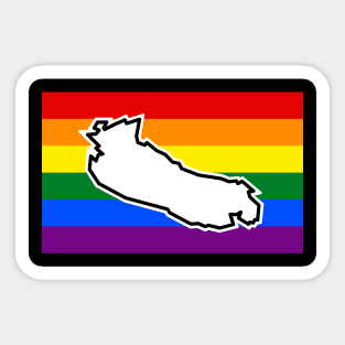 Gabriola Island Pride - Rainbow Pride Flag - LGBTQ - Gabriola Island Sticker